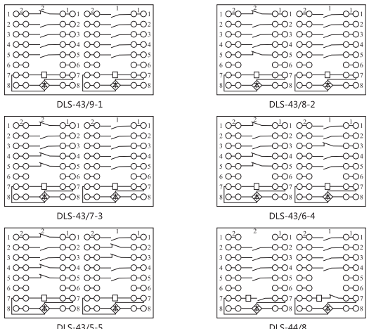 DLS-43/9-1雙位置繼電器內部連接線圖片2