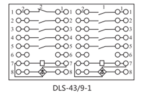 DLS-43/9-1開孔尺寸圖 DLS-43/9-1開孔尺寸圖